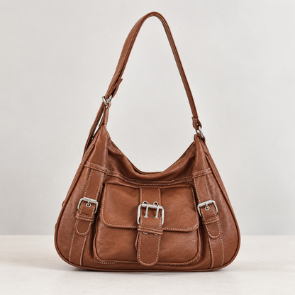 Eloise Women's Everyday Comfort Shoulder Bag — Light Brown | Hudson & Wells