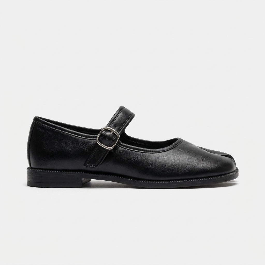 Emmett Split-Toe Mary Jane — Black | Hudson & Wells