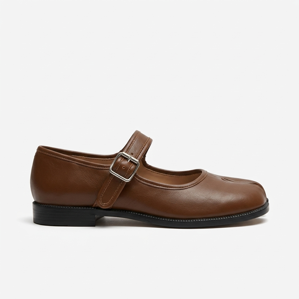 Emmett Split-Toe Mary Jane — Brown | Hudson & Wells