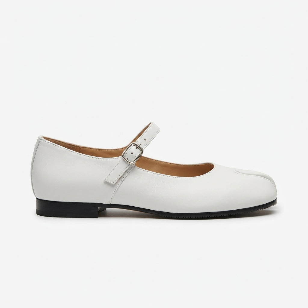 Emmett Split-Toe Mary Jane — White | Hudson & Wells