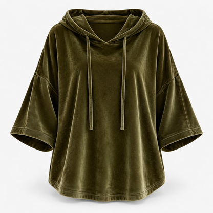 Ethel Relaxed Fit Drawstring Hooded Top | Hudson & Wells