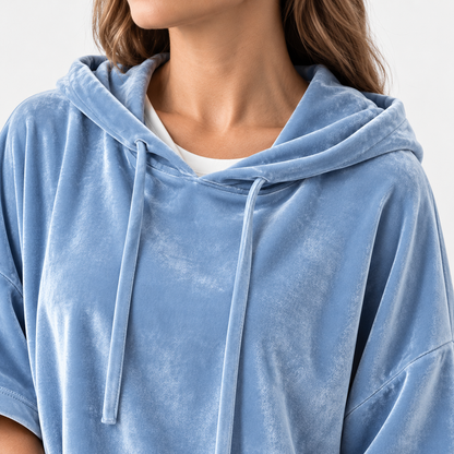 Ethel Relaxed Fit Drawstring Hooded Top | Hudson & Wells