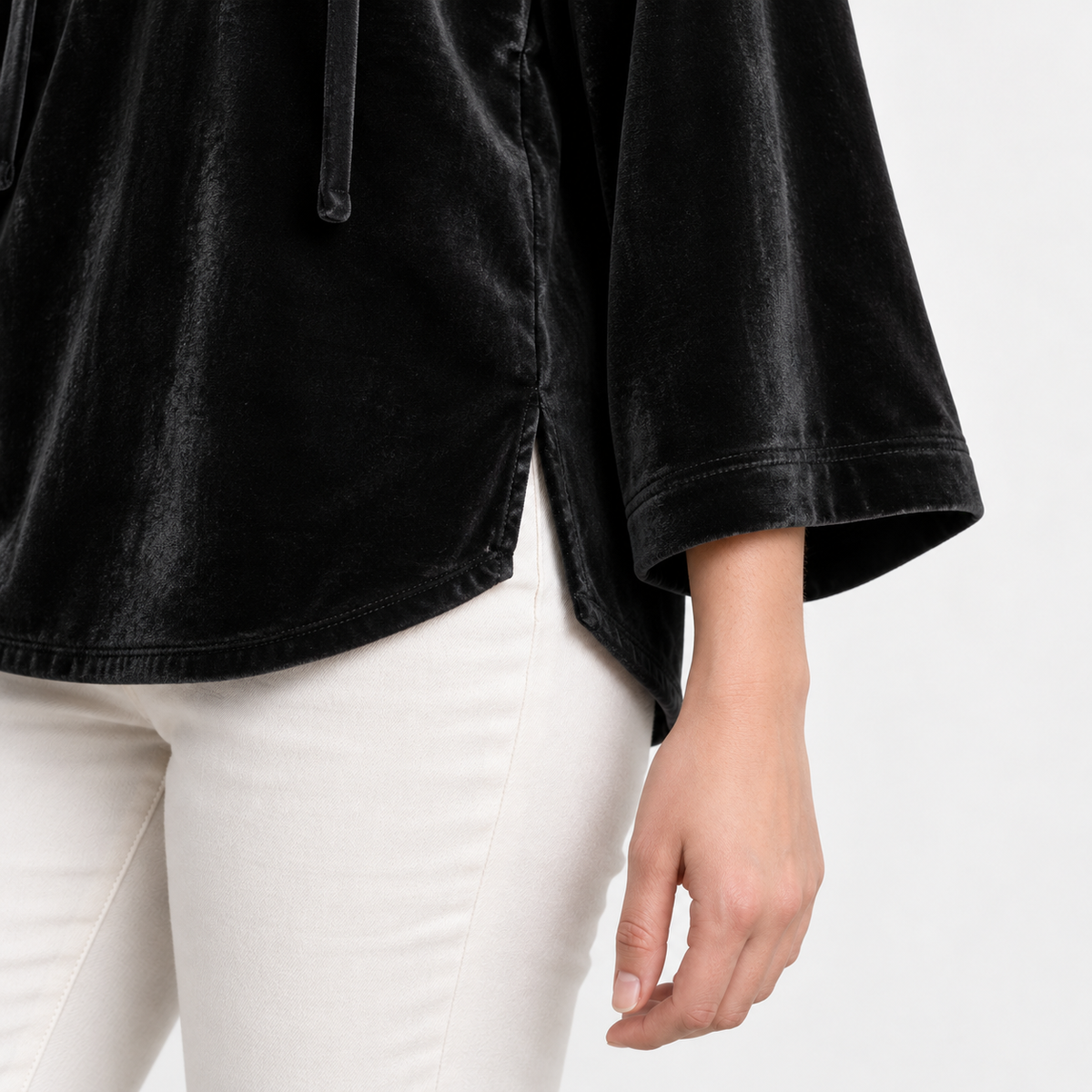 Ethel Relaxed Fit Drawstring Hooded Top | Hudson & Wells