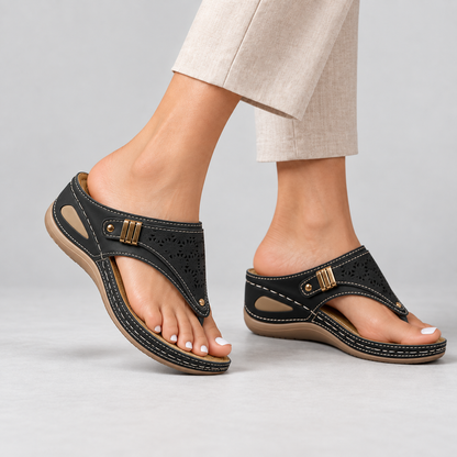 Etta Women's Lightweight Rubber-Sole Wedge Sandals | Hudson & Wells