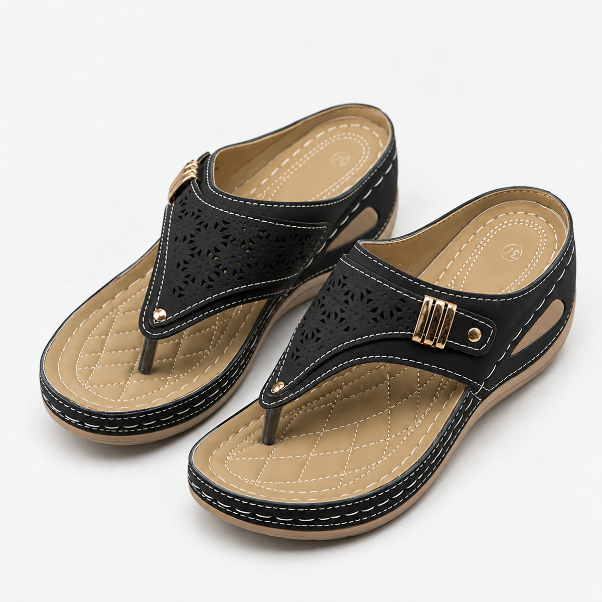 Etta Women's Lightweight Rubber-Sole Wedge Sandals | Hudson & Wells