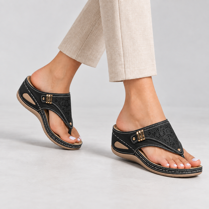 Etta Women's Lightweight Rubber-Sole Wedge Sandals | Hudson & Wells