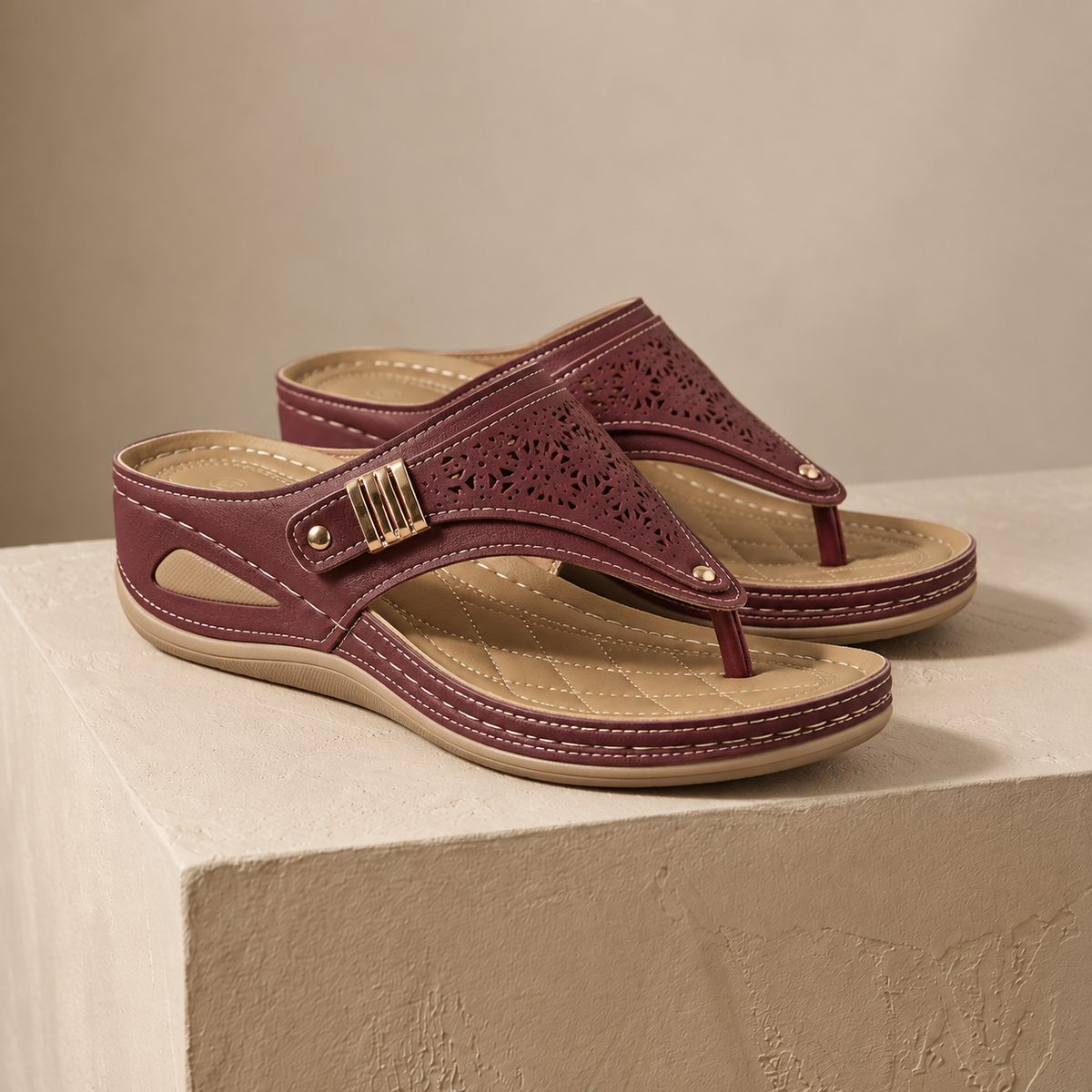 Etta Women's Lightweight Rubber-Sole Wedge Sandals | Hudson & Wells