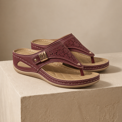 Etta Women's Lightweight Rubber-Sole Wedge Sandals | Hudson & Wells
