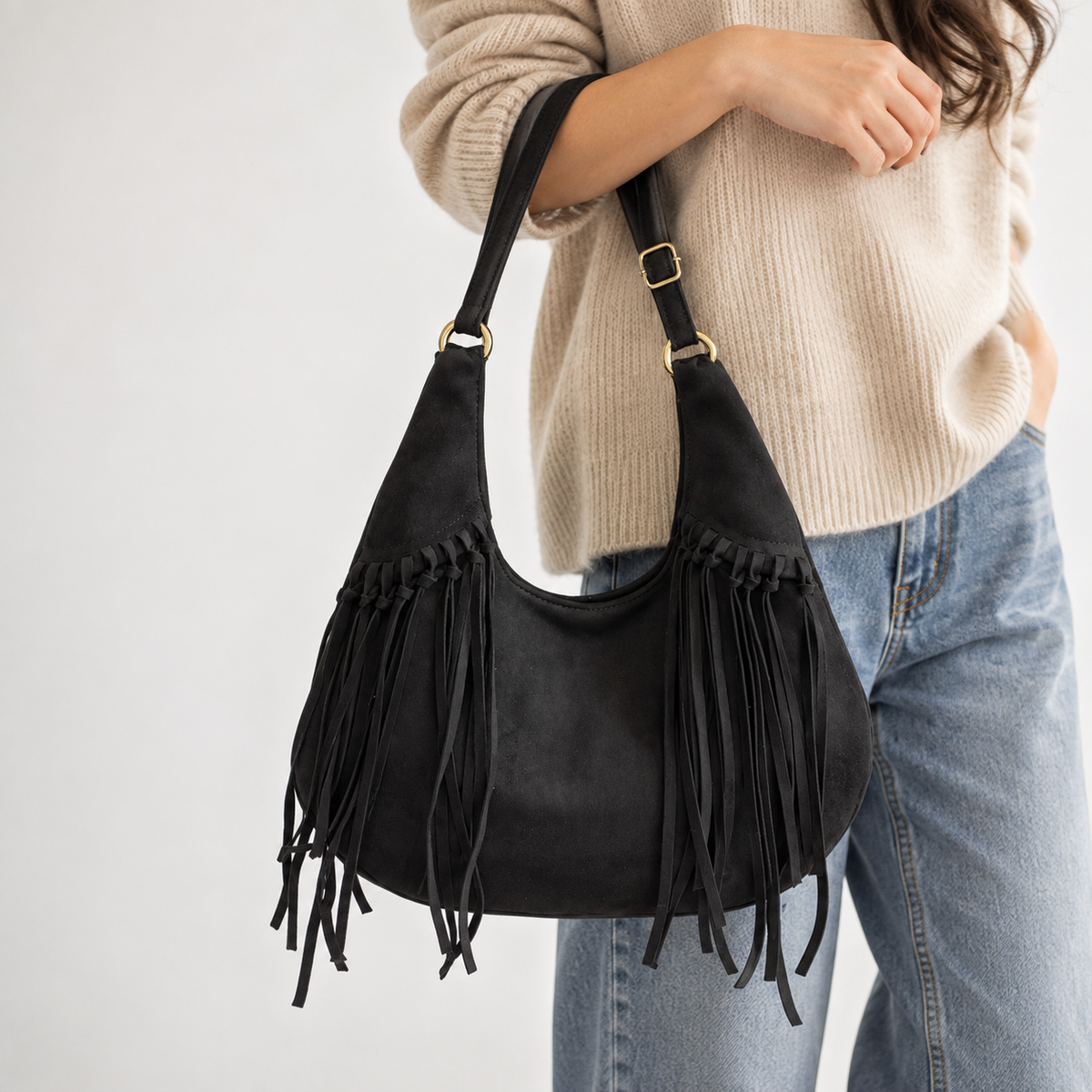 Everett Fringe Hobo | Hudson & Wells