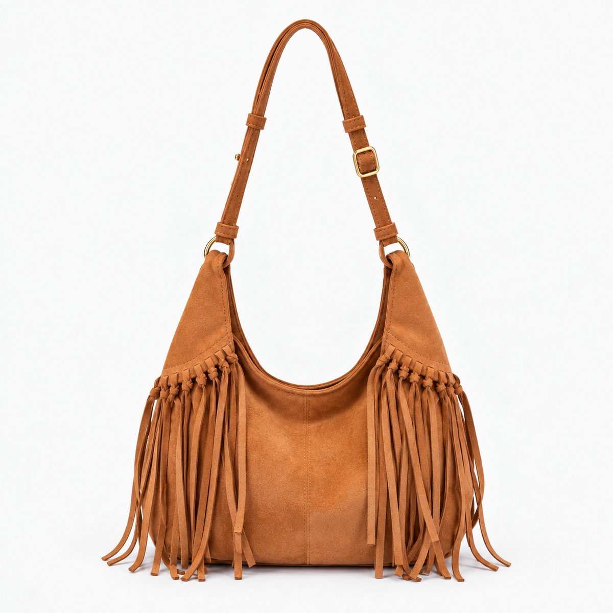Everett Fringe Hobo — Brown | Hudson & Wells