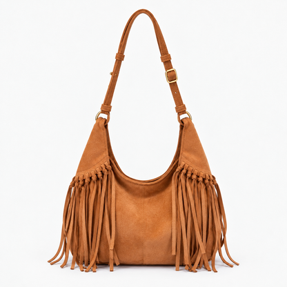 Everett Fringe Hobo — Brown | Hudson & Wells