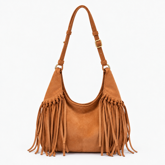 Everett Fringe Hobo — Brown | Hudson & Wells