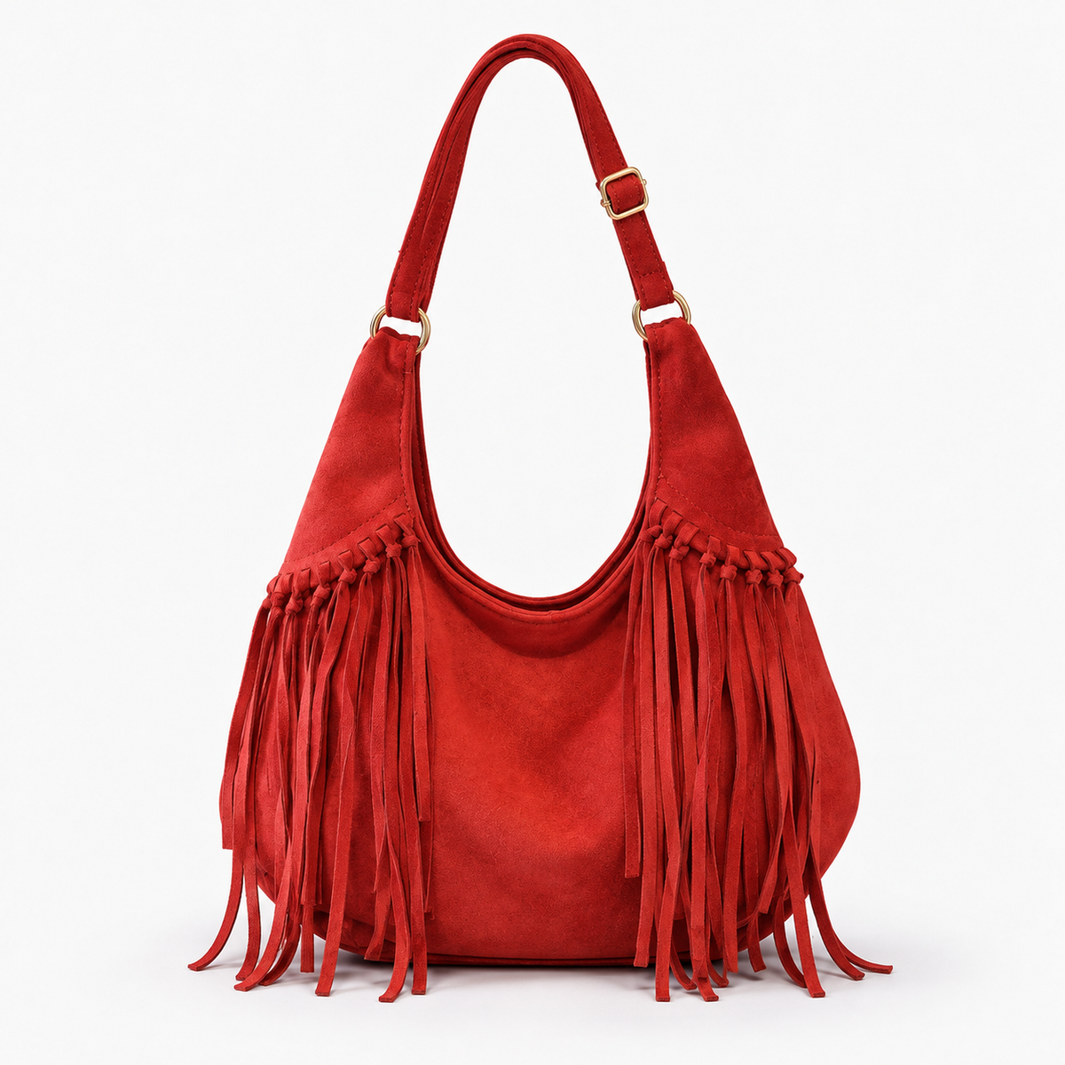 Everett Fringe Hobo — Red | Hudson & Wells