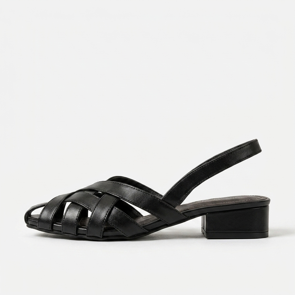 Everett Woven Slingback — Black | Hudson & Wells