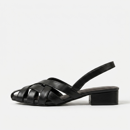 Everett Woven Slingback — Black | Hudson & Wells