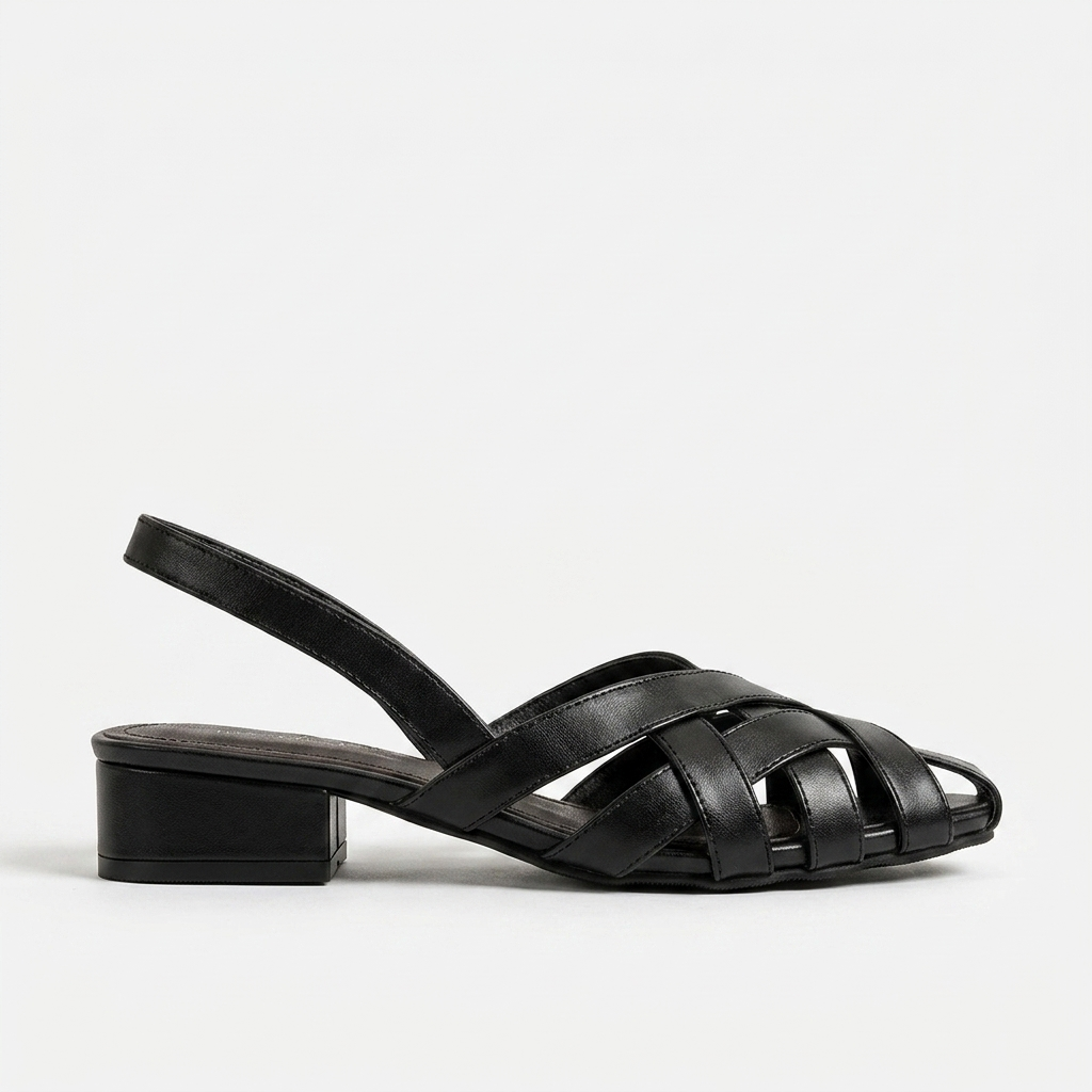 Everett Woven Slingback — Black | Hudson & Wells