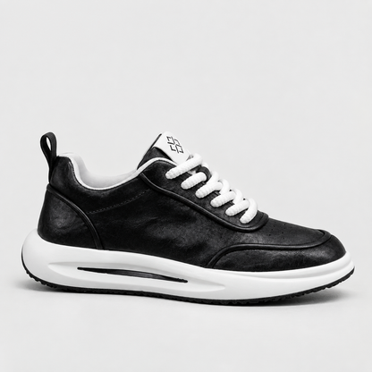 Fletcher Men's Soft Casual Shoes, Half-Size Options — Black | Hudson & Wells
