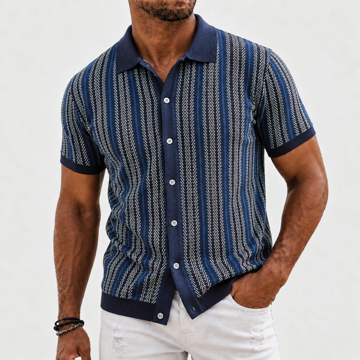 Franklin Comfort Button-Up Shirt — Blue | Hudson & Wells