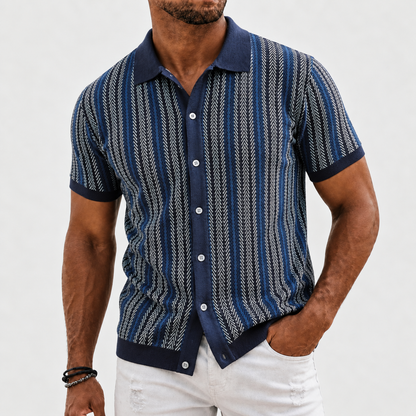 Franklin Comfort Button-Up Shirt — Blue | Hudson & Wells