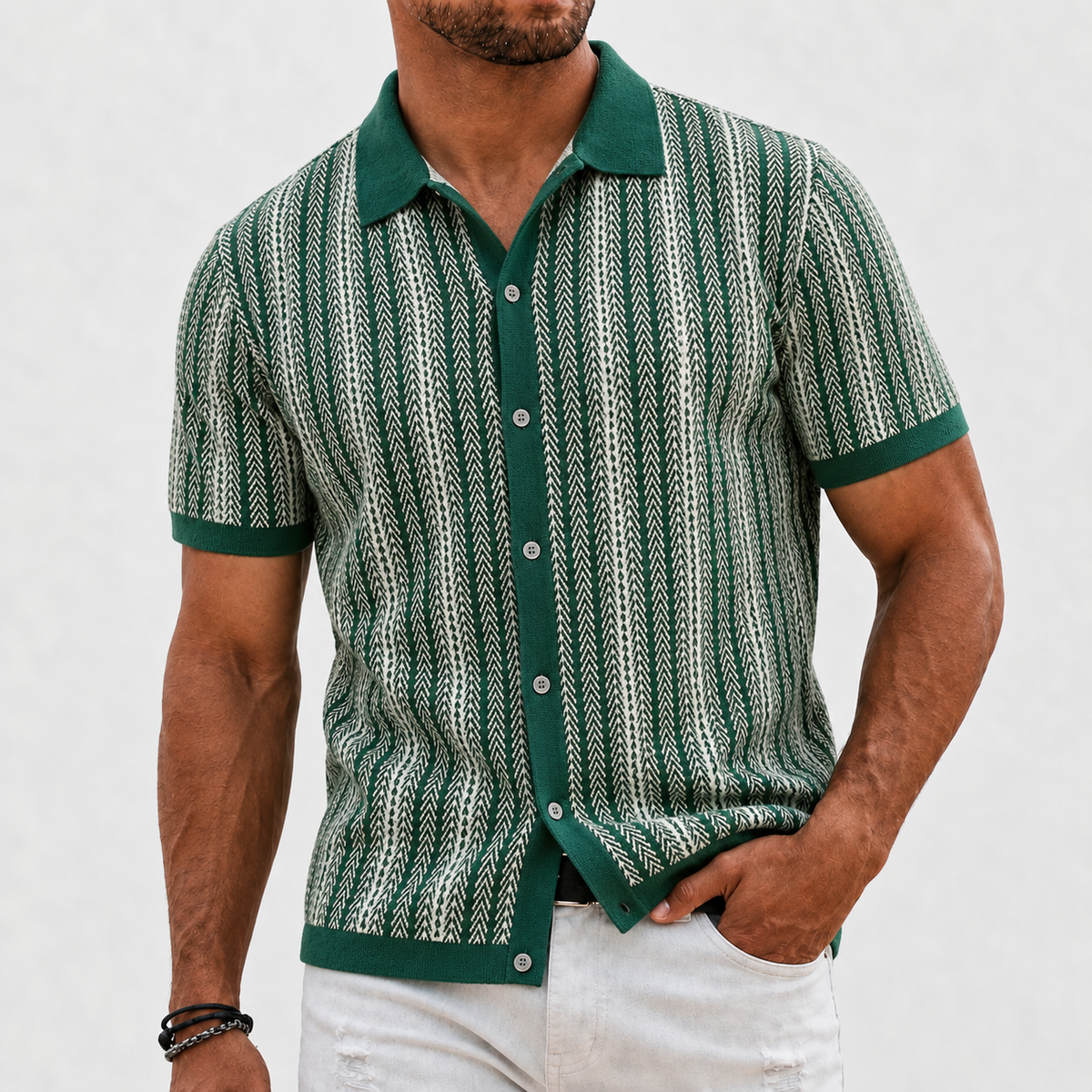 Franklin Comfort Button-Up Shirt — Sage | Hudson & Wells