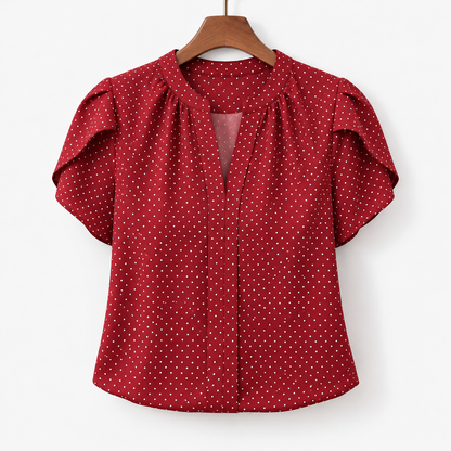 Geneva Lightweight Short Sleeve Blouse | Hudson & Wells