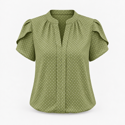Geneva Lightweight Short Sleeve Blouse | Hudson & Wells