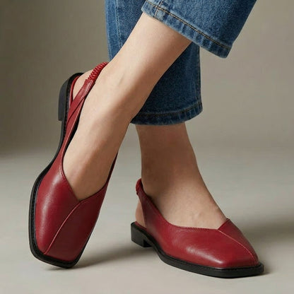 Genevieve Slip-On Flat — Red | Hudson & Wells