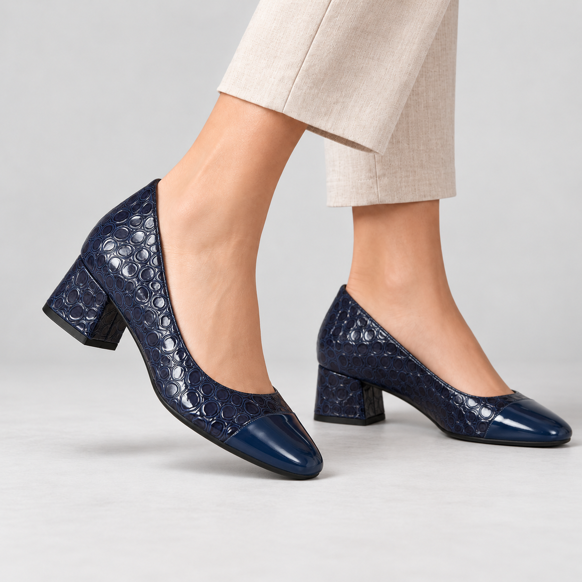Georgette Comfort Block Heel Pumps | Hudson & Wells