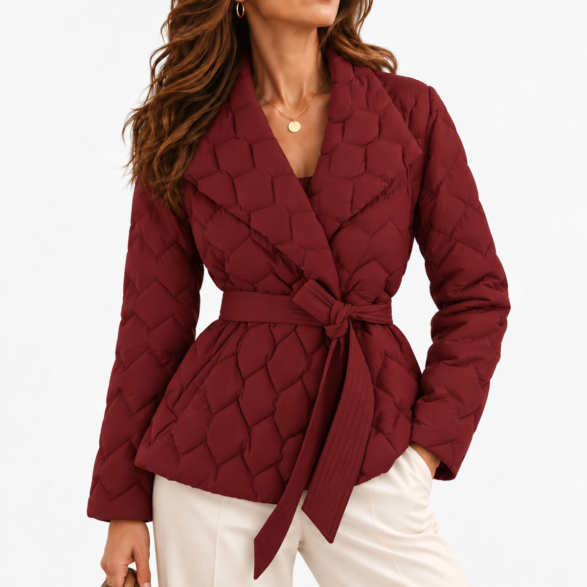Georgia Womens Lightweight Shirt, Easy Fit — Burgundy | Hudson & Wells