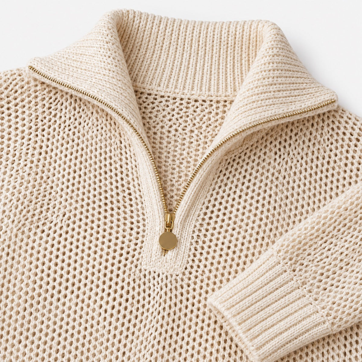 Georgina Soft Half-Zip Collared Pullover | Hudson & Wells