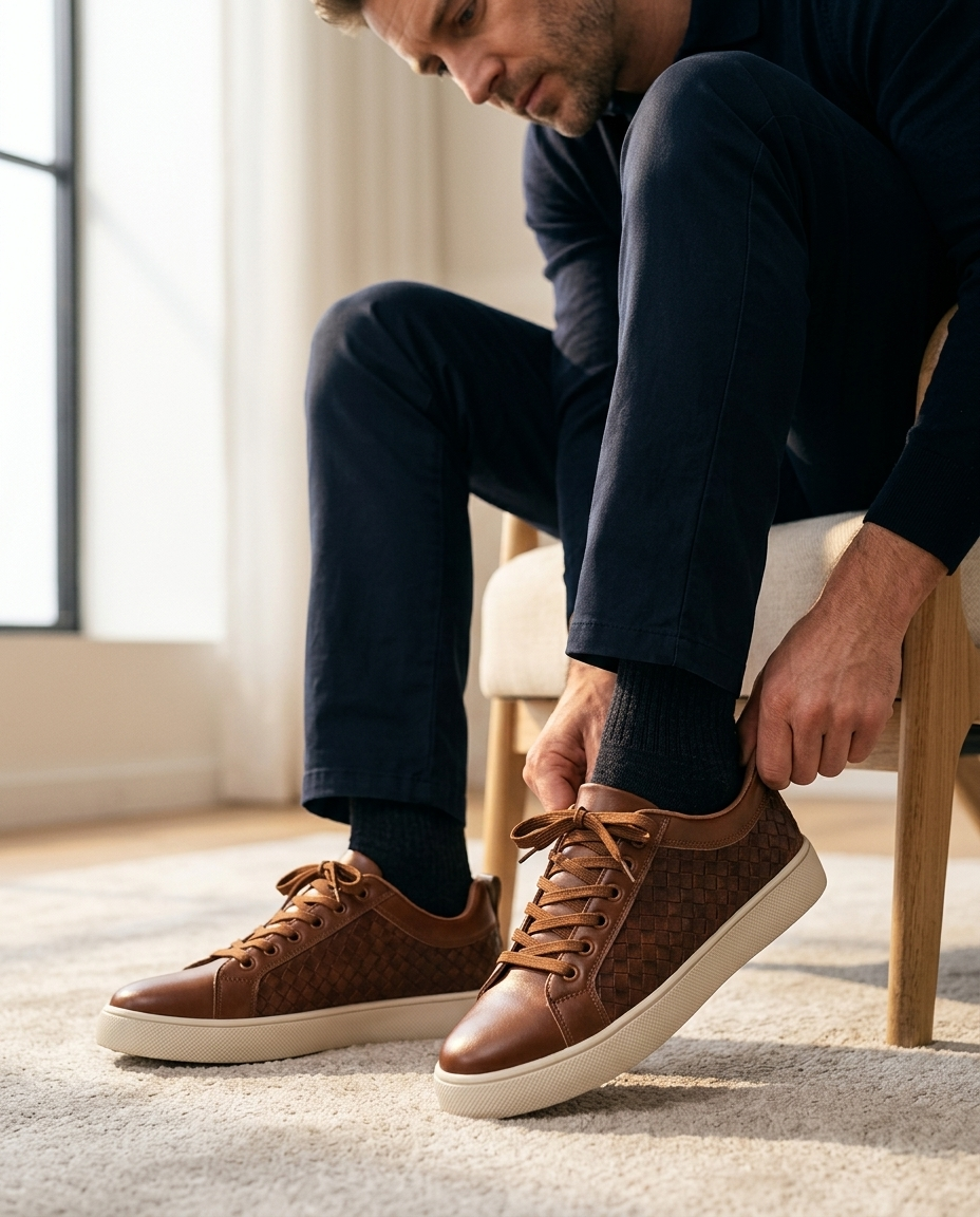 Graham Basketweave Sneaker | Hudson & Wells