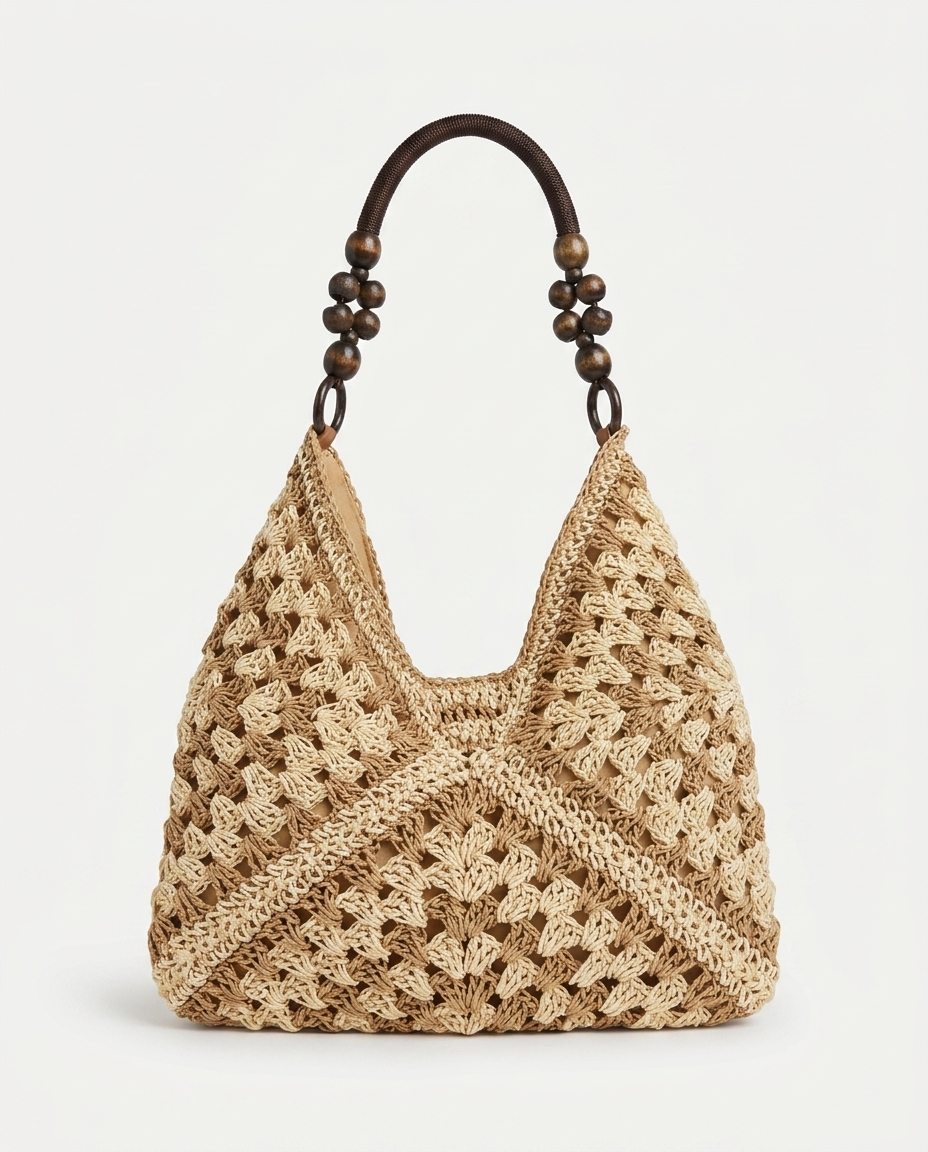 Graham Crochet Hobo — Cream Tan | Hudson & Wells