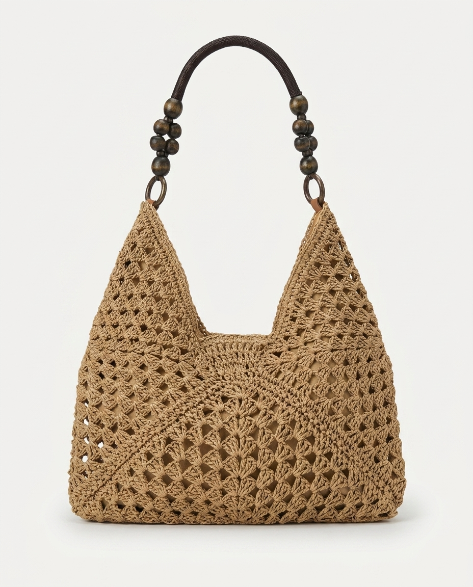 Graham Crochet Hobo — Tan | Hudson & Wells