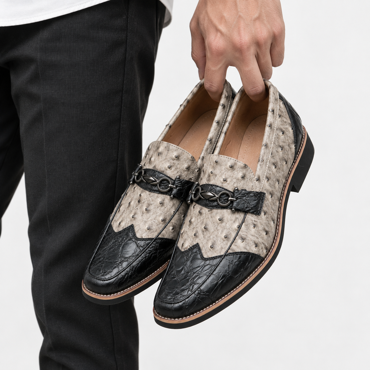 Harlan | Men's Comfort Faux Leather Shoes | Hudson & Wells