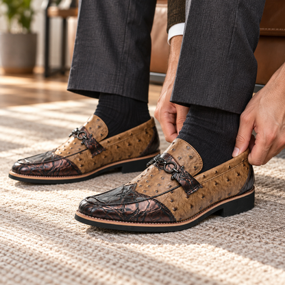 Harlan | Men's Comfort Faux Leather Shoes | Hudson & Wells