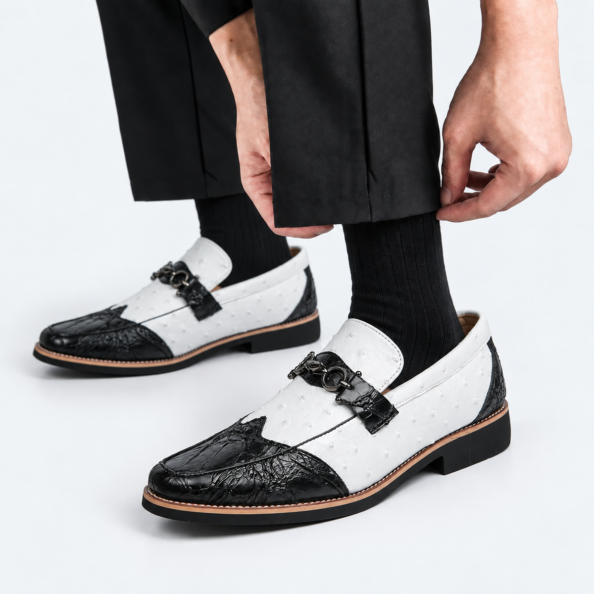 Harlan | Men's Comfort Faux Leather Shoes | Hudson & Wells