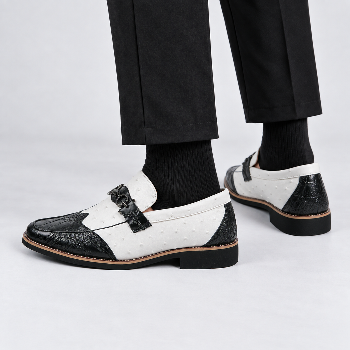 Harlan | Men's Comfort Faux Leather Shoes | Hudson & Wells