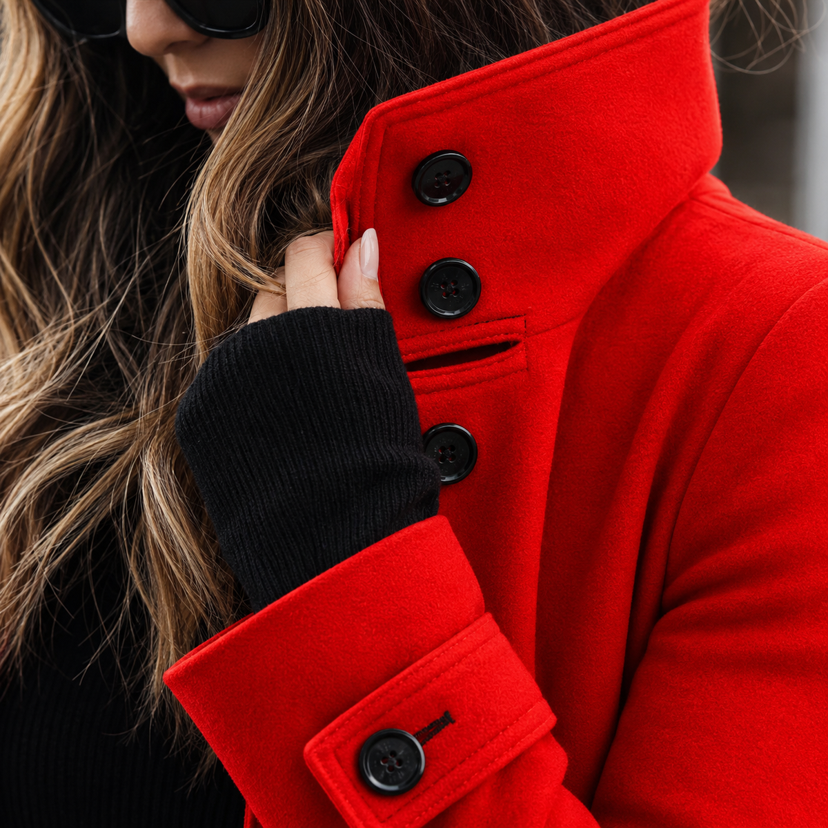 Henrietta Tailored High-Collar Coat | Hudson & Wells