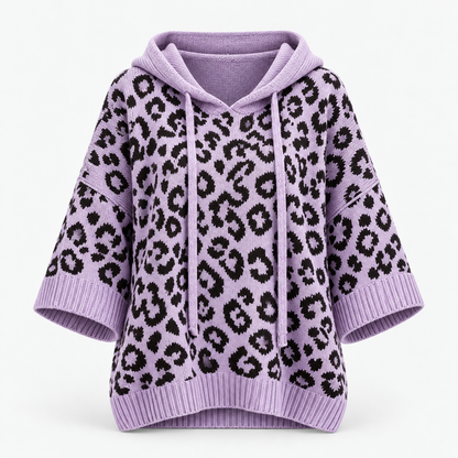 Hilda Relaxed Fit Leopard Hooded Sweater | Hudson & Wells