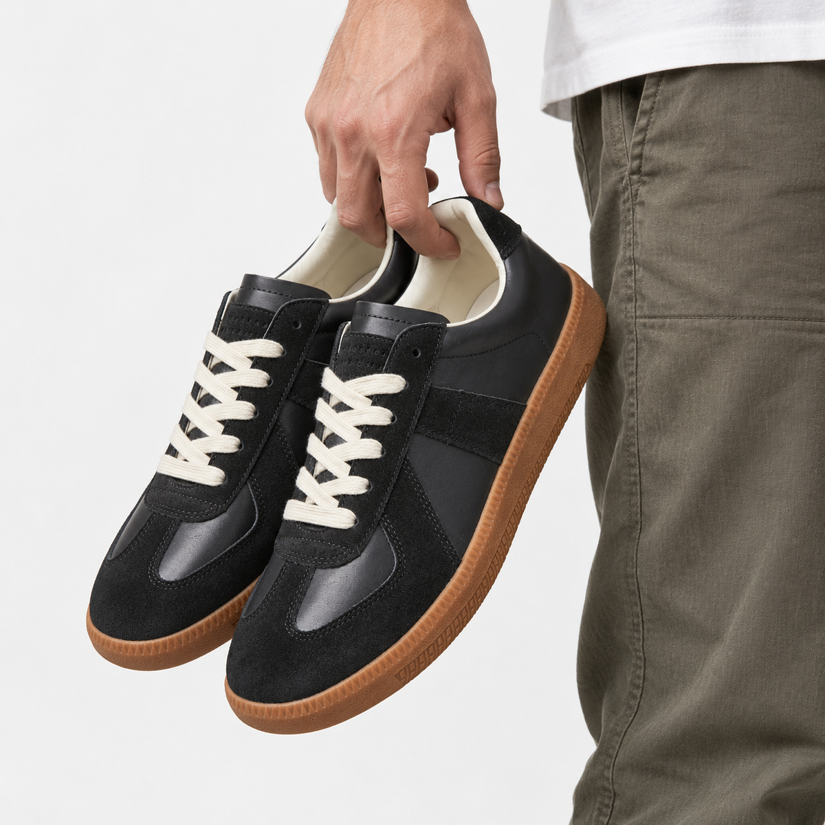 Holden Leather Sneakers, Stitched Toe | Hudson & Wells