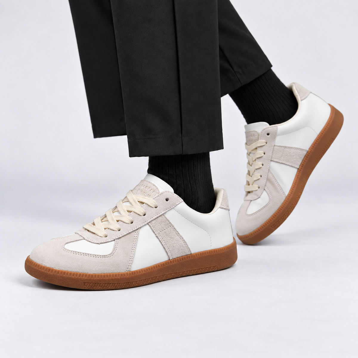 Holden Leather Sneakers, Stitched Toe | Hudson & Wells