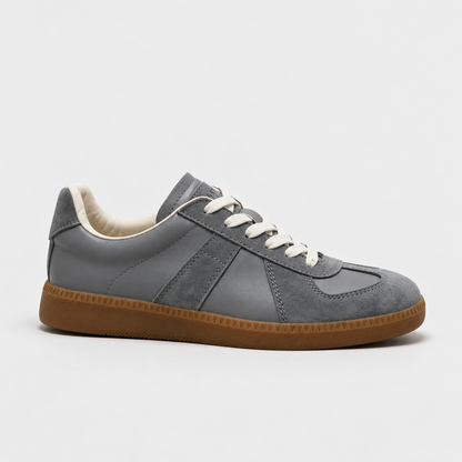 Holden Leather Sneakers, Stitched Toe — Gray (Dx 36 48) | Hudson & Wells