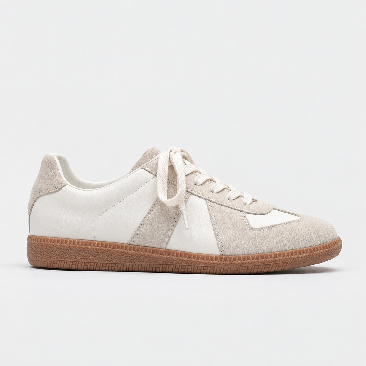 Holden Leather Sneakers, Stitched Toe — White (8015 ) | Hudson & Wells