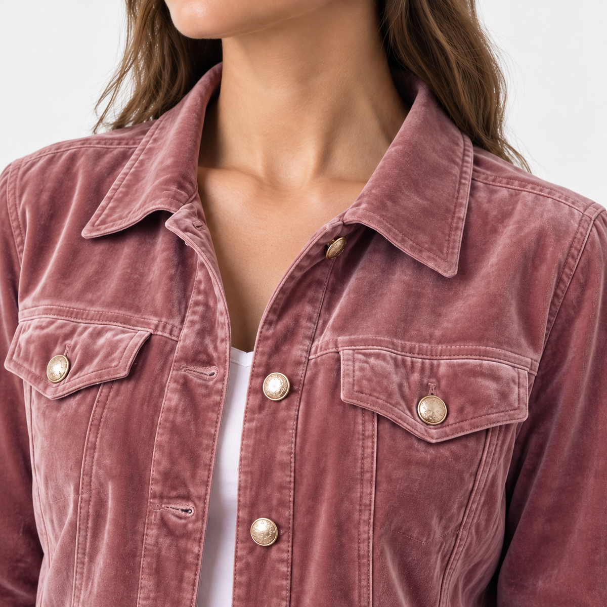 Janice Soft Button-Front Jacket | Hudson & Wells