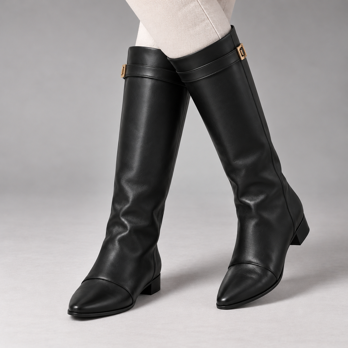 Johanna Comfort Knee-High Boots — Black | Hudson & Wells