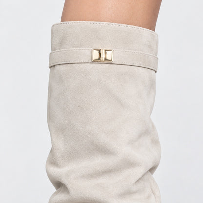 Jolene Relaxed Fit Knee-High Boots, Pointed Toe | Hudson & Wells