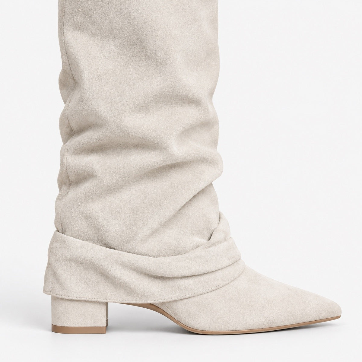 Jolene Relaxed Fit Knee-High Boots, Pointed Toe | Hudson & Wells