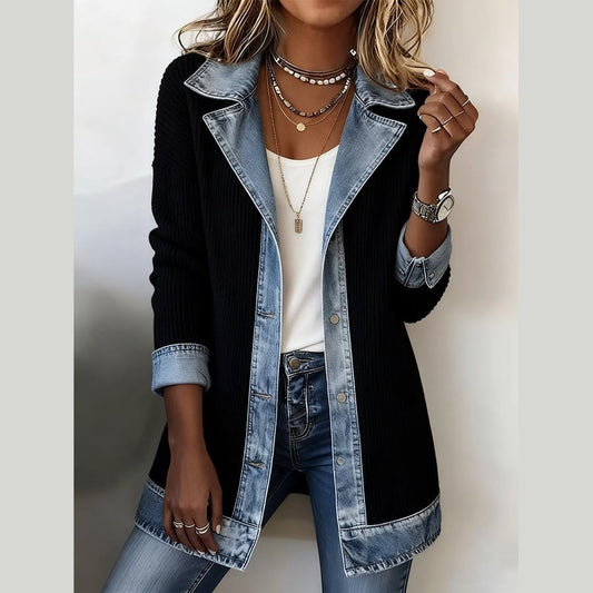 Josie Contrast-Trim Button Jacket | Hudson & Wells