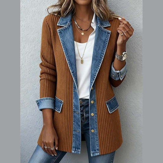 Josie Contrast-Trim Button Jacket | Hudson & Wells