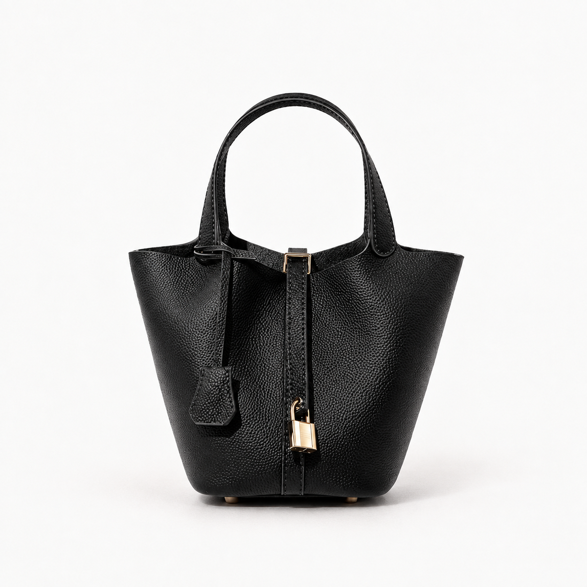 Laurel | Women's Everyday Faux Leather Satchel — Black | Hudson & Wells